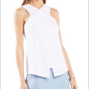 BCBGMAXAZRIA Rex’s Crossover Tank White